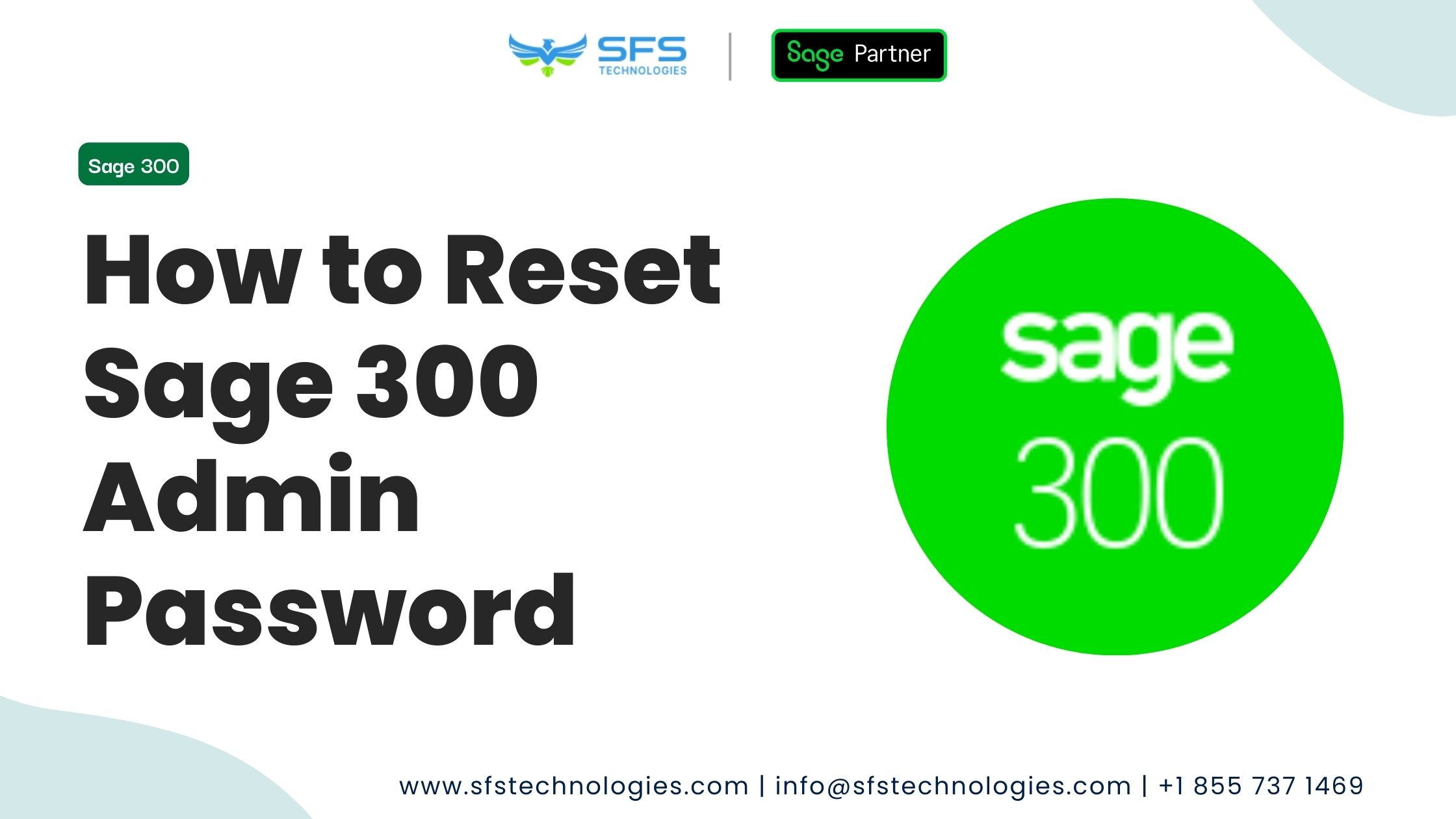 How to Reset Sage 300 Admin Password