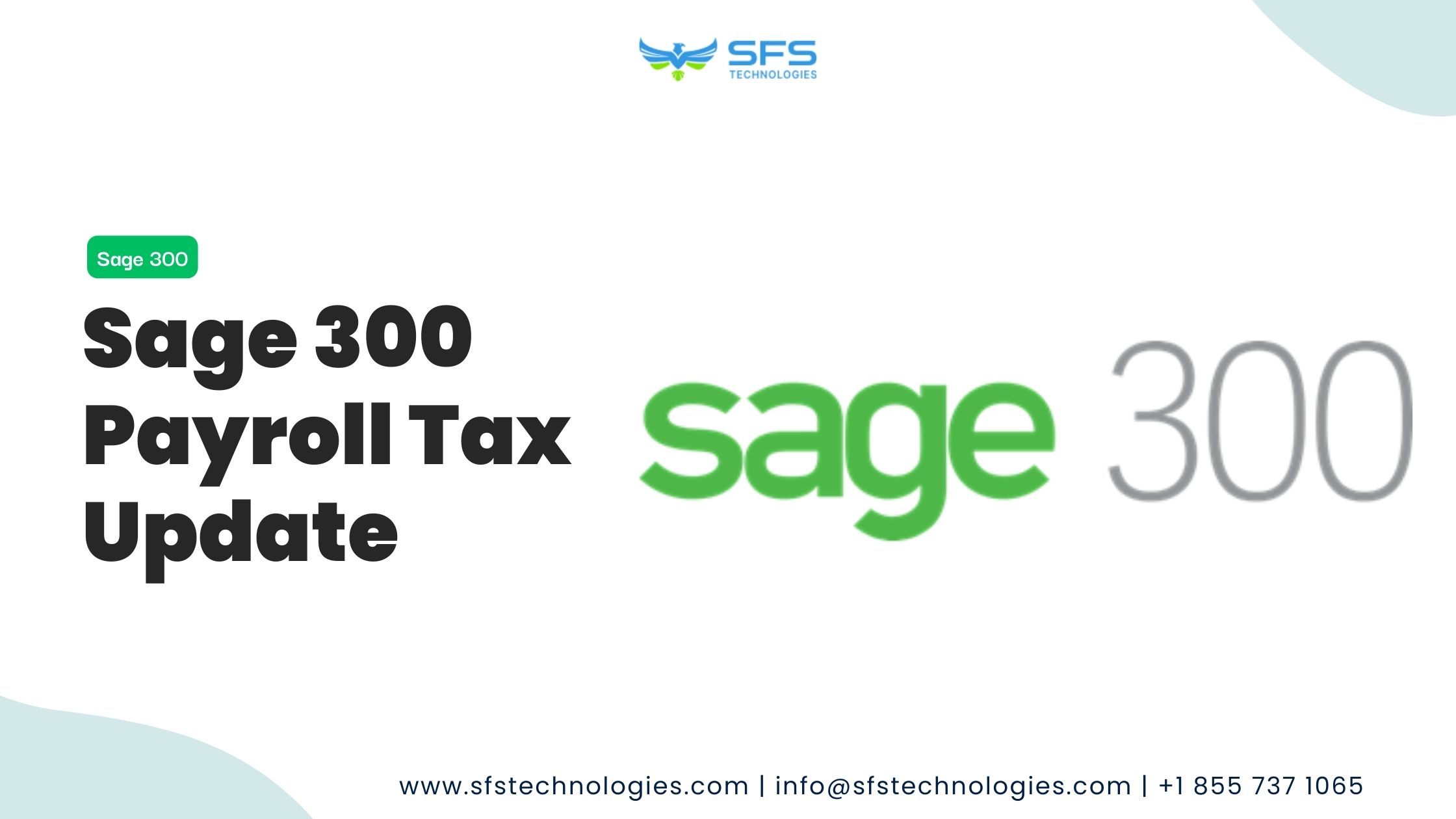 Sage 300 Payroll Tax Update