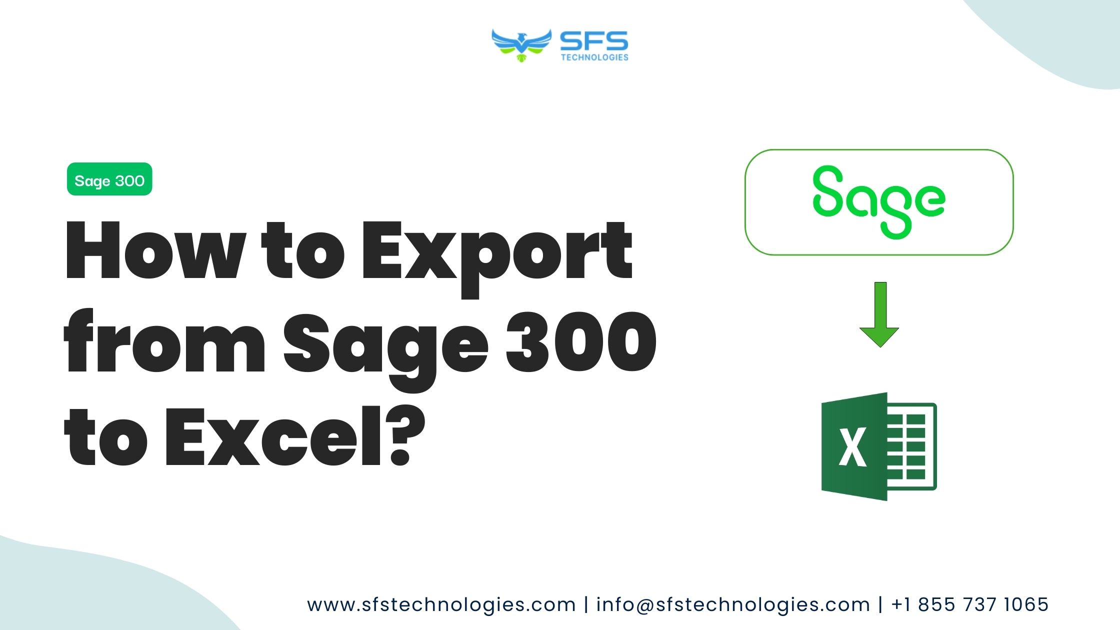 How to Export from Sage 300 to Excel